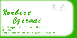 norbert czirmai business card